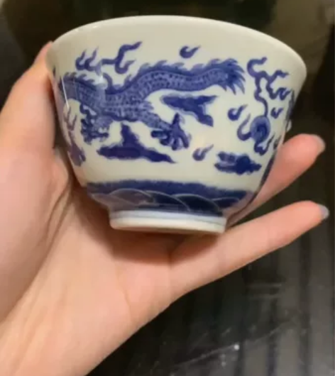 青花瓷个人茶杯主人杯单杯景德镇复古茶盏陶瓷...