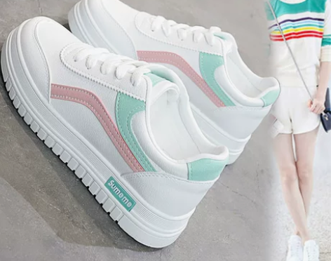 新款基础小白鞋女韩版学生鞋跑步休闲板鞋ch...