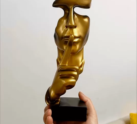 客厅摆件(清仓价29元包邮)沉默是金客厅摆...