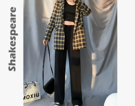 【风尚价】阔腿裤女高腰垂感2020新款春秋...