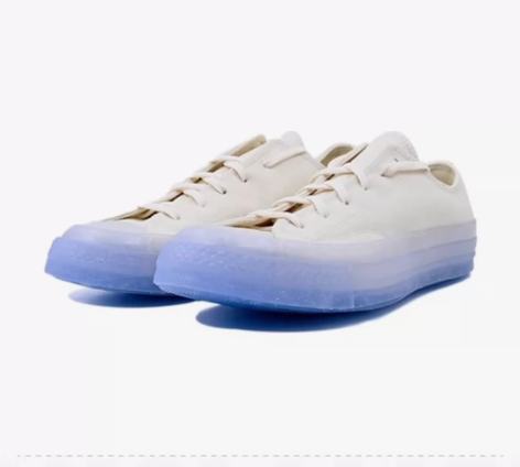 正品Converse匡威 透明水晶冰蓝果冻底拼接帆布鞋171... 正品Converse匡威 透明水晶冰蓝果冻底拼接帆布鞋171...