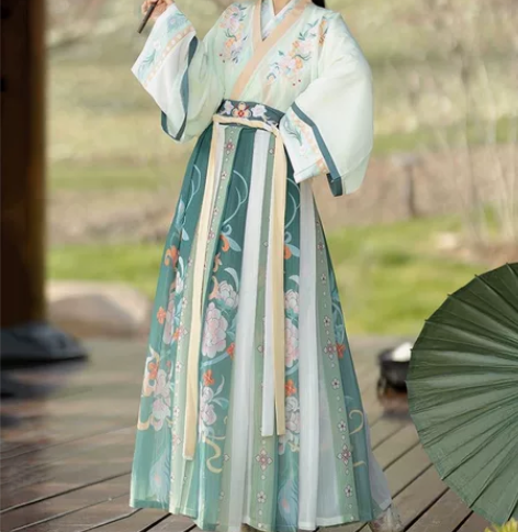 晋制齐腰襦裙绣花汉服M码 秀巅原创汉服买来...