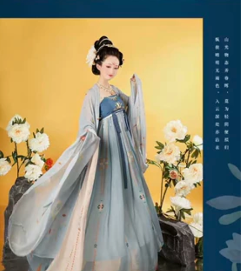 汉旭原创汉服女秋季中国风仙气飘逸古风大袖衫...