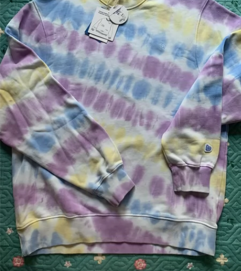 BENT扎染毛圈卫衣 女男同款 全新 XL...