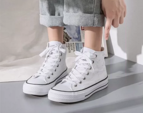 回力飞跃联名款高帮帆布鞋 白色38码   ...