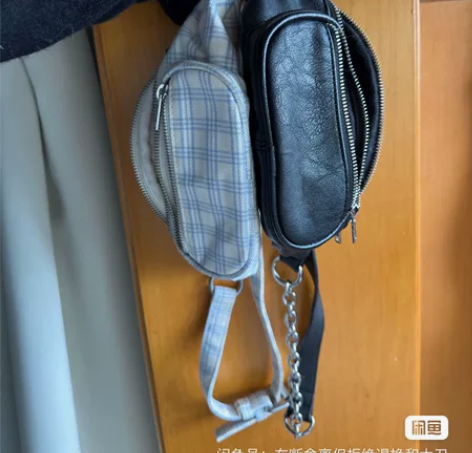 BM包包 斜挎包 胸包 格纹款70 （格纹...