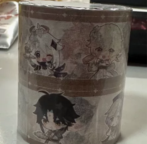 原神岩华聚餐胶带 可直拍 全新未拆封 两卷...