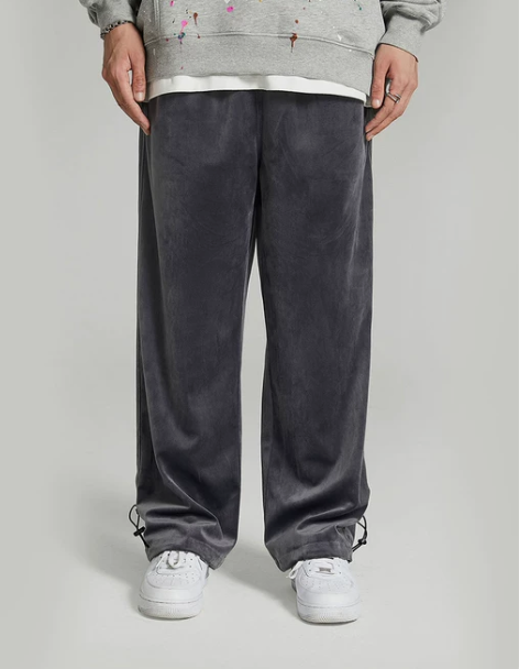 BONELESS丝绒束脚休闲裤潮流宽松情侣...