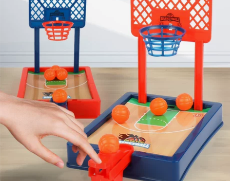 手指弹射篮球桌面游戏儿童投篮玩具迷你投篮机...