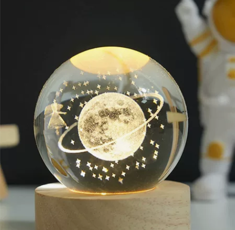 付邮送 生日礼物治愈系星空漫步发光水晶球小...