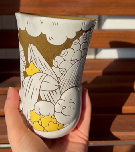 景德镇慧慧手作，陶瓷手握杯 高12.3cm...
