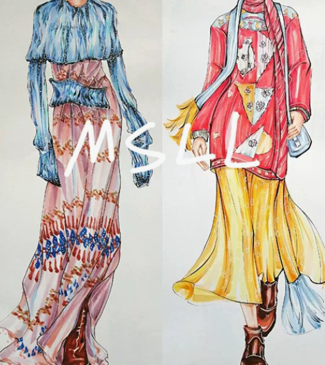 服装设计效果图款式图 武纺服设硕士在读  ...