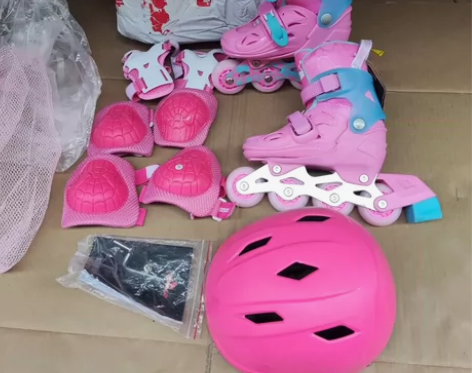 S码美洲狮COUGAR溜冰鞋儿童套装可调轮...