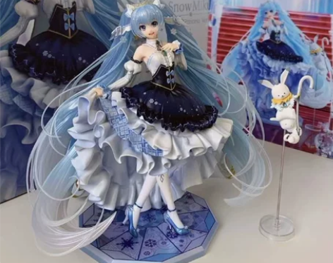 初音手办 初音手办摆件雪公主长发玩偶女生模...