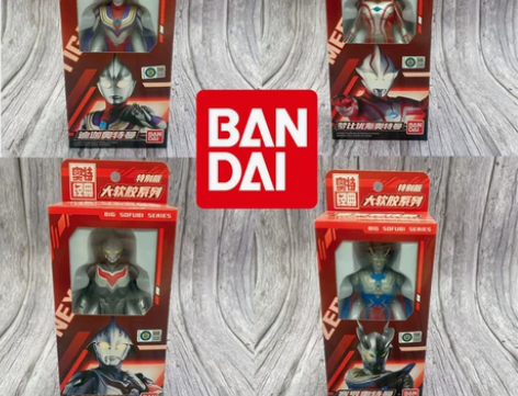 万代软胶奥特曼可动人偶迪迦赛罗梦比优斯奈克...