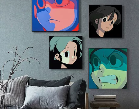 潮流挂画日本动漫AOKIZY装饰画潮牌工作...