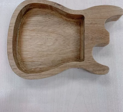 实木ST LP TL吉他形状收纳盒 拨片乐...