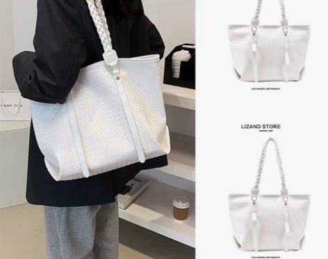 2022夏季大学生上课通勤大容量托特包包女...