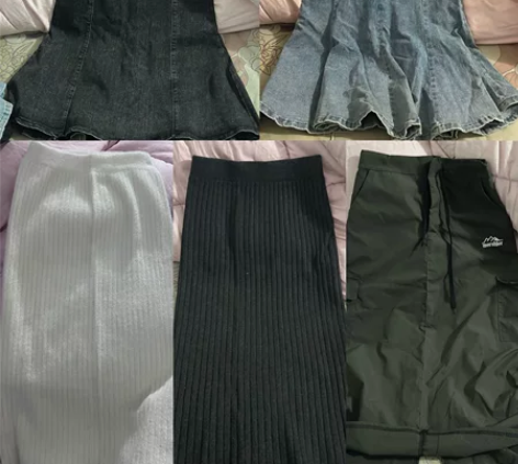 出牛仔鱼尾裙/工装裙/毛毛裙 穿过一次 建...