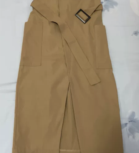 纯棉印花底摆微花苞连衣裙，这也不要什么腰身...