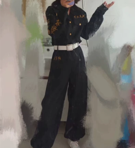 东京复仇者二番队队长三谷隆cos全套送假毛...