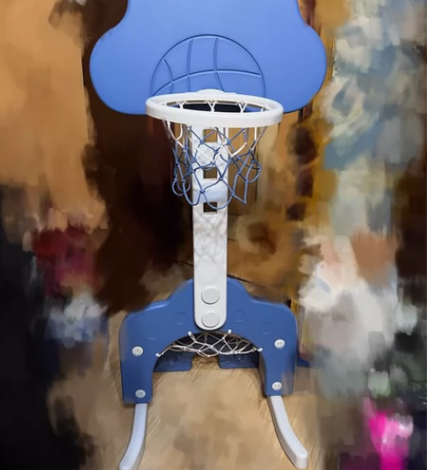 贝易室内家用儿童足球高尔夫球三合一篮球框 ...