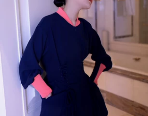 DUO智仙生 甜美太空宫廷收腰棒球运动风连...