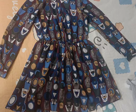 全新无吊牌雪纺长袖连衣裙，XS码，裙长大约...