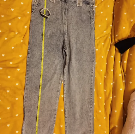 浅蓝色珍珠扣牛仔背带裤，内标165/68A...