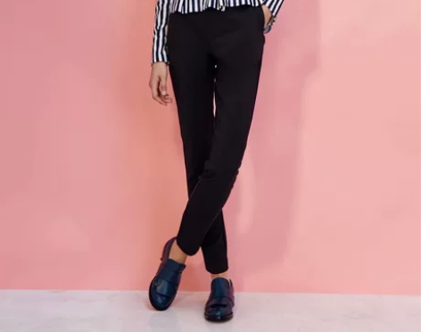 全新LILY商务时尚 OL通勤铅笔裤黑色修...