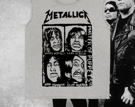 重金属摇滚乐队Metallica周边衣服印...