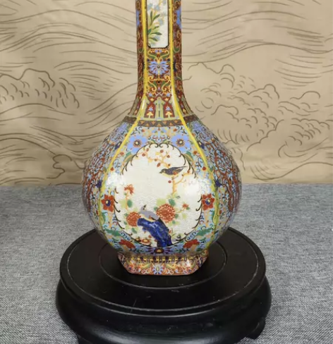 景德镇仿古董陶瓷器珐琅彩花瓶中式仿清雍正客...