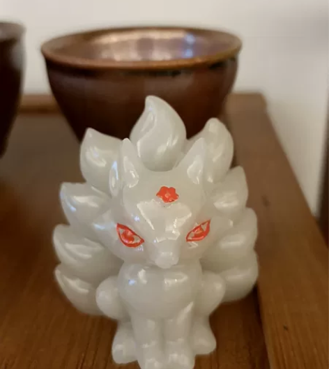 玉雕九尾狐，招桃花效果一顶一的强，现已因个...