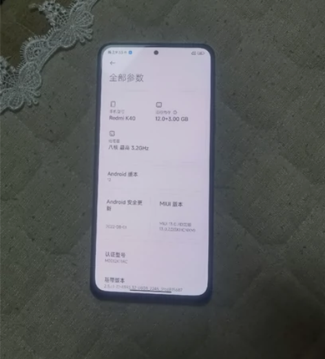红米K40墨羽色12+256高配版!整机全...