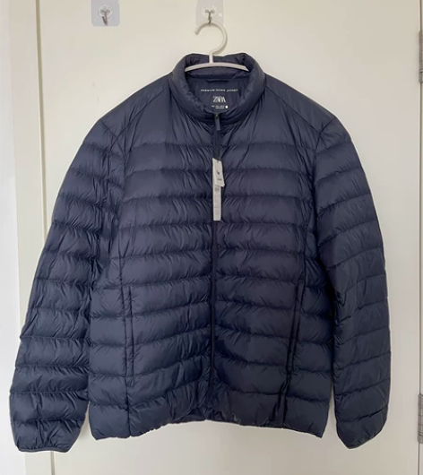 全新吊牌未拆 ZARA男士秋冬轻薄羽绒服...