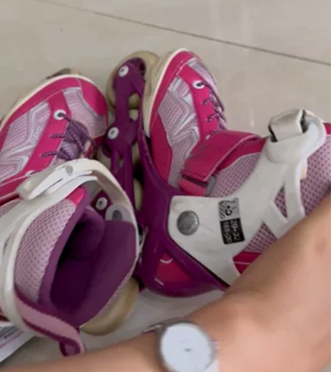 迪卡侬溜冰鞋儿童初学者中大童轮滑鞋滑冰鞋滑...