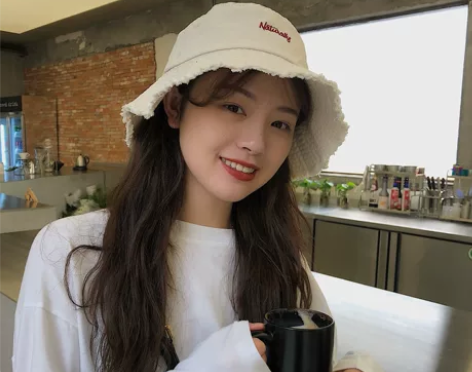 阿美咔叽风水洗棉毛边渔夫帽子潮男女情侣字母...