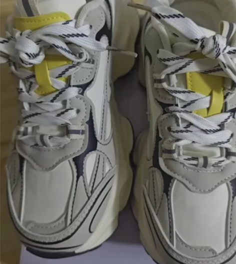 老爹鞋女款2024早春新款欧版系带松糕厚底...