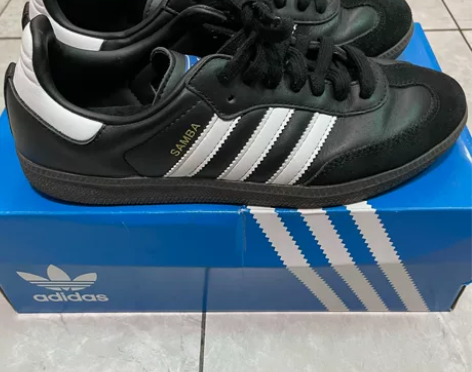 Adidas阿迪达斯德训鞋 黑白 41码 ...
