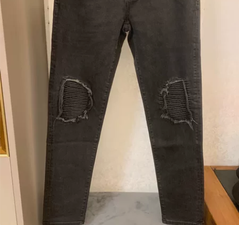 gxg男修身破洞补丁牛仔裤。瘦子合适。尺码...