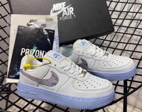 Nike耐克空军一号AF1氢蓝新款男女篮球...