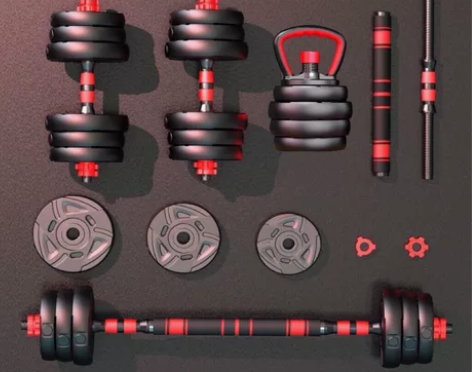 33元包邮到家处理男士健身套装哑铃杠铃两用...