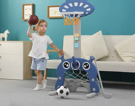 儿童篮球架可升降室内宝宝玩具球1-2-3-...