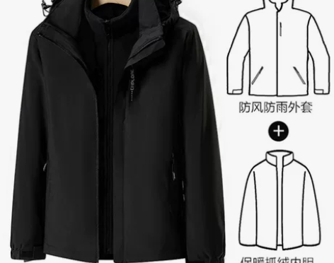 啄木鸟冲锋衣外套户外男款春秋女防风防水可拆...