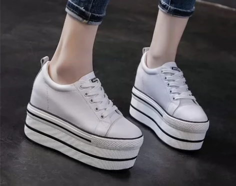 内增高女鞋2023新款单鞋百搭休闲超高跟1...