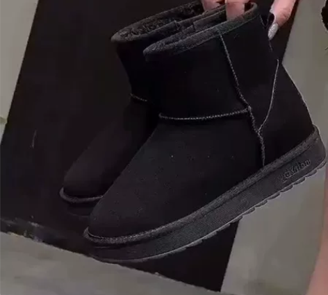 内增高雪地靴女短筒韩版百搭学生短靴女保暖棉...