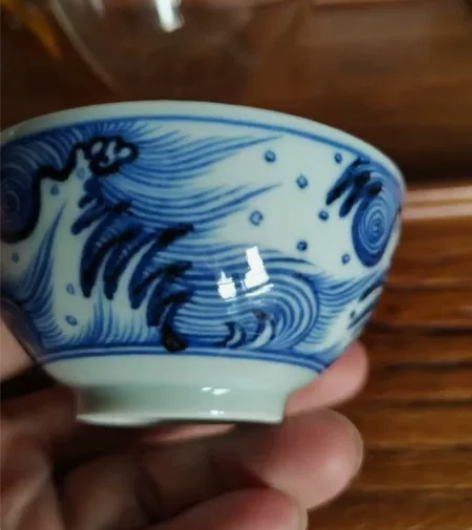 全新景德镇陶瓷，元古柴窑海水纹主人杯，容量...