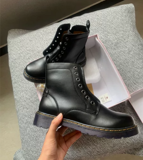 全新 骆驼马丁靴36码舒适高帮女鞋潮鞋英伦...