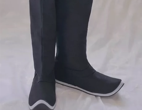 [如梦霓裳]汉服饰品复古翘头尖头皂靴官靴千...