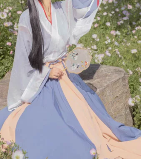 五五年汉服 晗露  交领襦裙3米摆 三件套